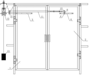 對(duì)開(kāi)式無(wú)壓風(fēng)門圖紙